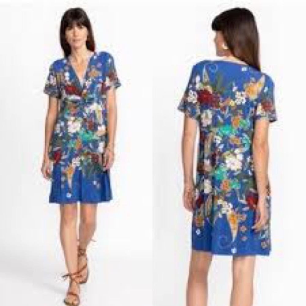 Johnny Was Vibrant Floral Mini Dress
